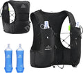 Running Hydration Vest 5L, Running Backpack with 2x500ml Soft Flask, Lightweight Water Backpack Reflective Trail Running Vest for Running Hiking Cycling