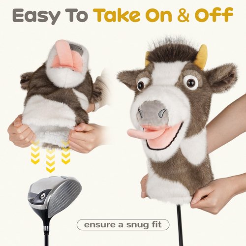 Craftsman Golf Club Head Cover Funny Cow Driver Headcover Cow Golf Club Cover Plush Animal Driver Head Cover Golf Gift