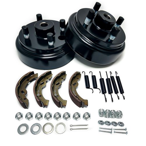 Golf Cart Brake Drums Kit with Brake Shoes & Springs Fit For 1996-up EZGO TXT Electric, Rear Brake Repair Kit for Driver Side & Passenger Side, 19186G1P 70794G01 70795G01 27944G01(38pcs)