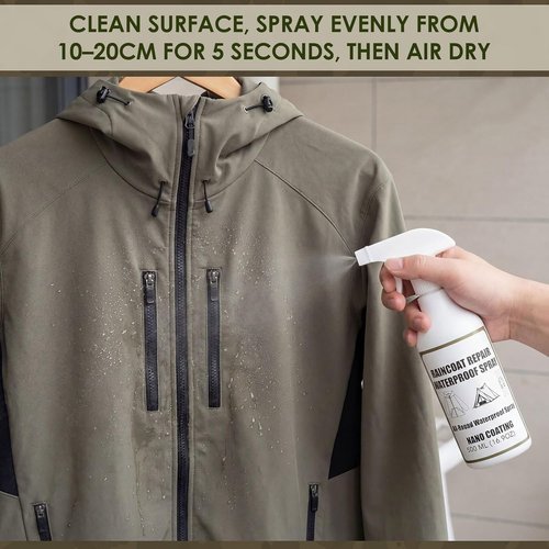 Leelosp Water Repellent Spray - Restore Waterproofing for Rainwear, Tents, Ski Gear & More