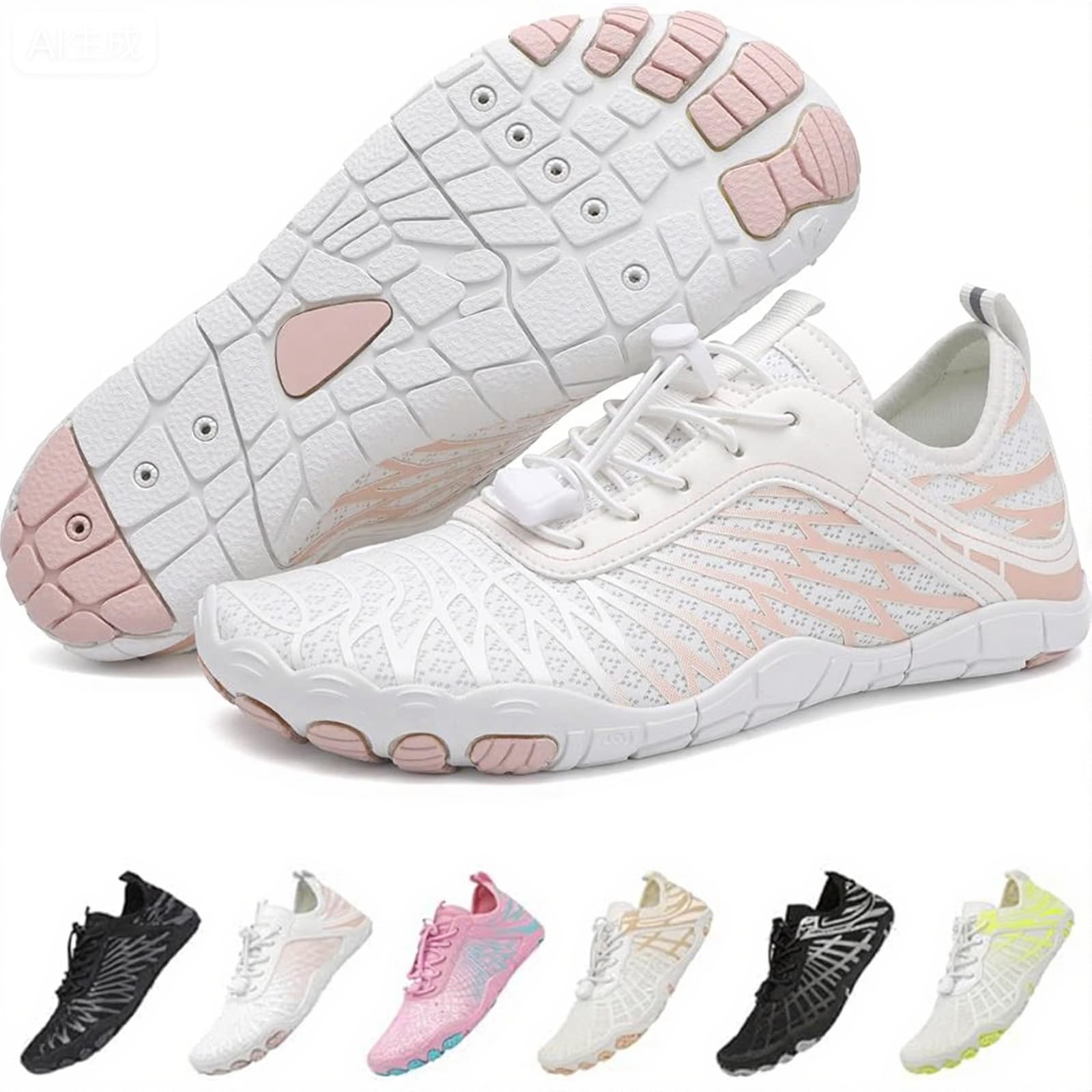 Barefoot Shoes for Women & Men, Grounded Walking Hiking Barefoot Shoes, Wide Toe Box Non-Slip Water Athletic Footwear, Comfortable Vitality Barefoot Footwear, Trail Running Sneakers Unisex.