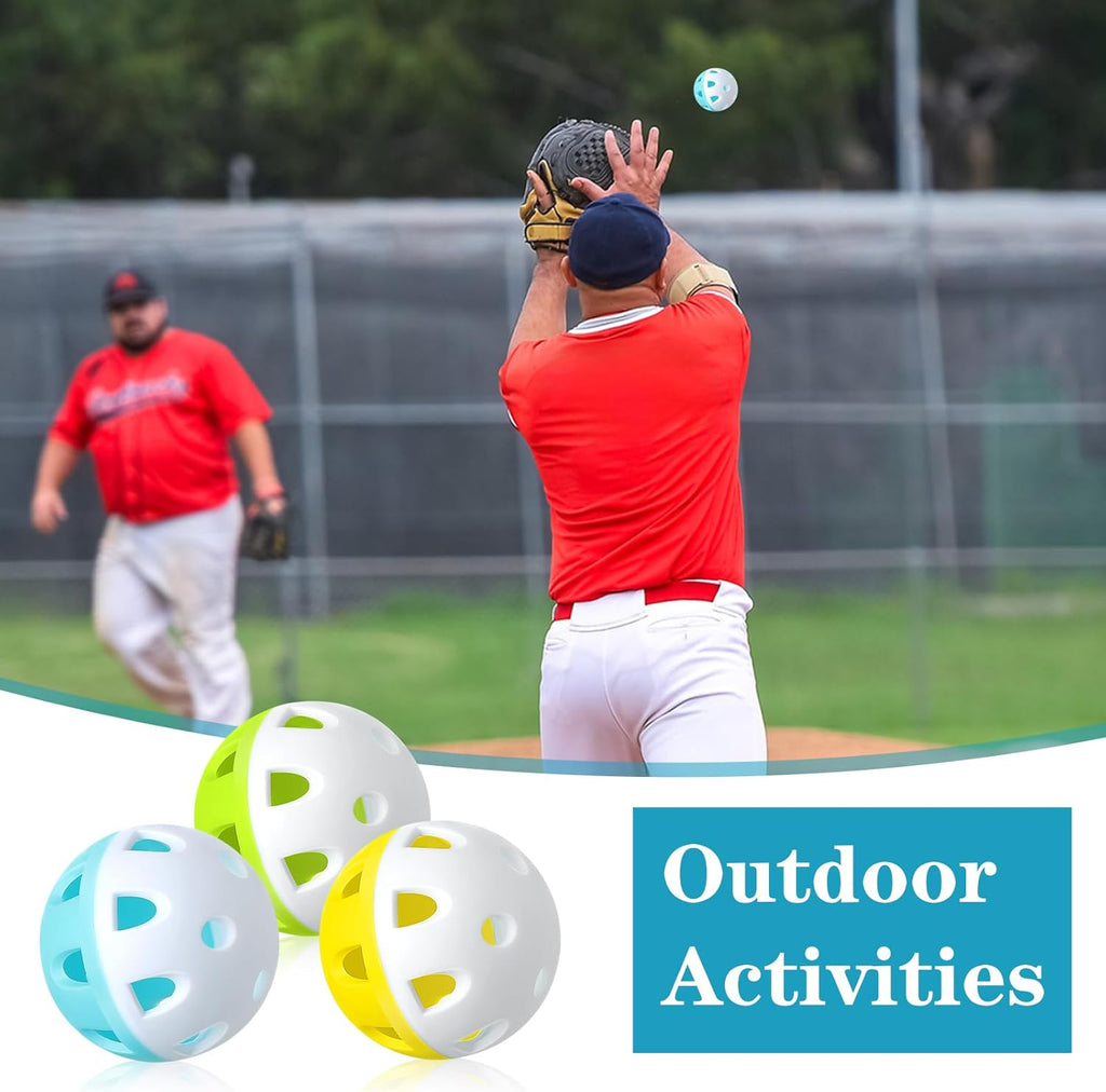 VioraWhite Mini Plastic Baseballs - 1.65 Inch Lightweight Training Balls with Drawstring Bag | 48/24 Pcs Set