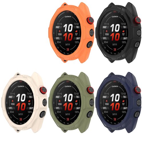 FitTurn [5 Pack] Case for Garmin Approach S70 Smart Watch 42mm - Replacement Rugged Protective Case [NO Screen Protector] TPU Bumper Case Protective Cover Frame