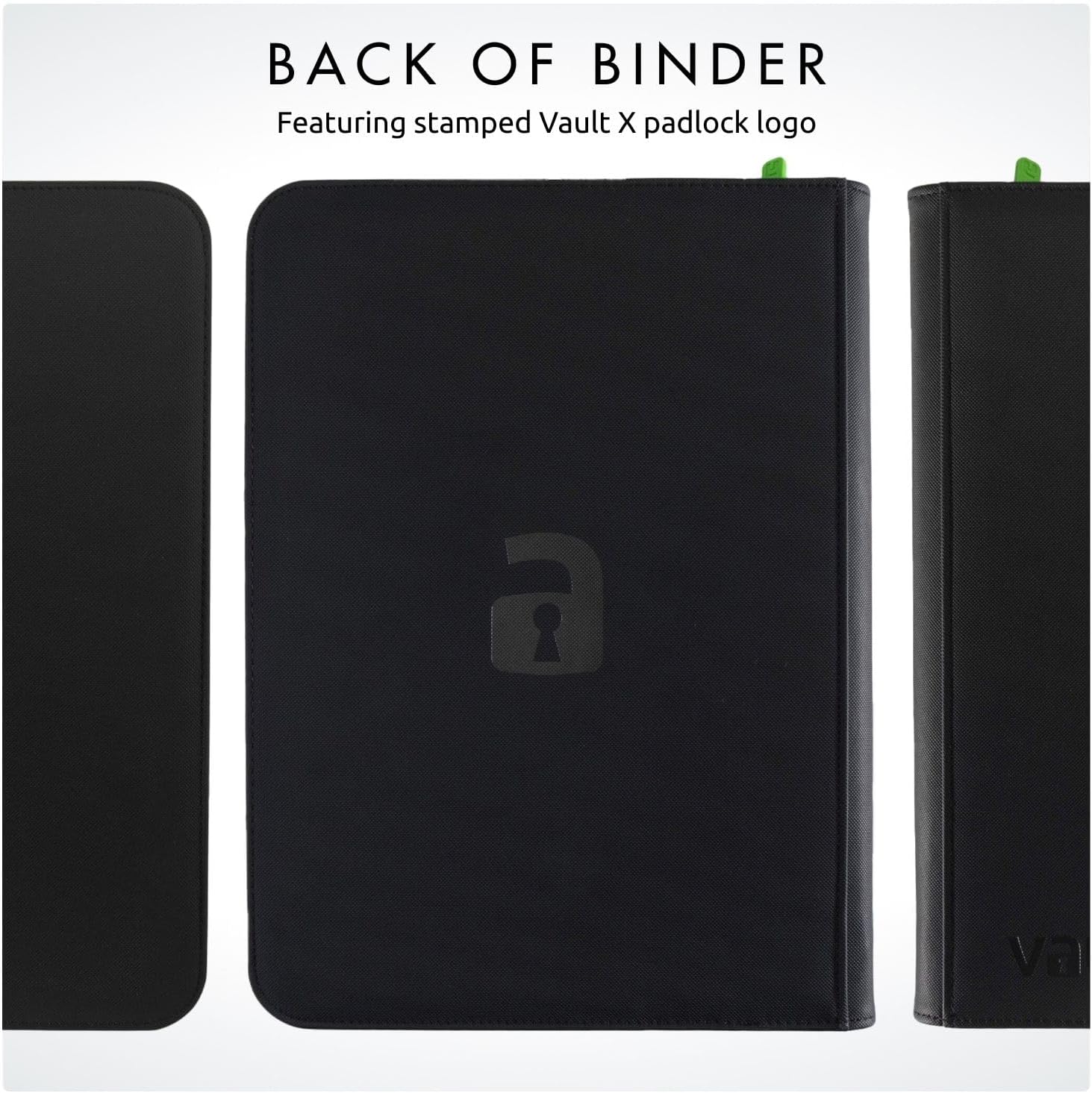 Vault X 9 Pocket Trading Card Zip Binder - Premium Exo-Tec Material, Holds 360 Cards | Black