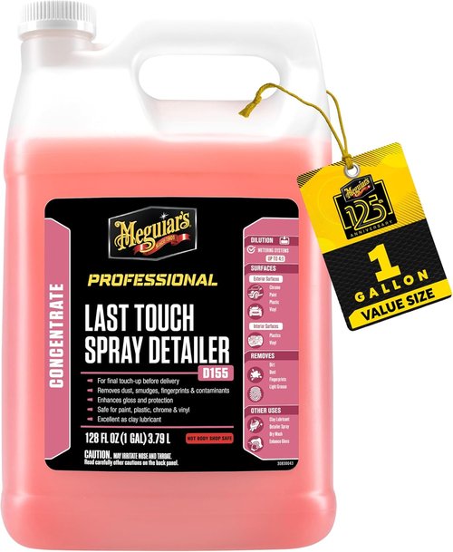 Meguiar's Last Touch Spray Detailer - Versatile Clay Lubricant for Showroom Shine | 1 Gallon