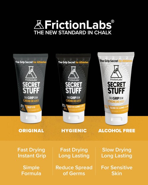 Friction Labs Secret Stuff Liquid Chalk, New Alcohol Free Blend - Sports Chalk Cream - Great Grip for Gymnastics, Rock Climbing, Sports, Lifting, Pull-Ups, Deadlifts, Kettlebells, Pole