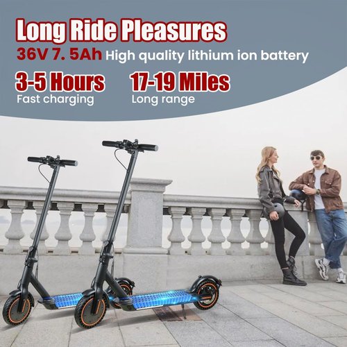 **Skiennix Electric Scooter for Adults - 350W Motor, 19MPH Max Speed, Portable & Foldable Design**