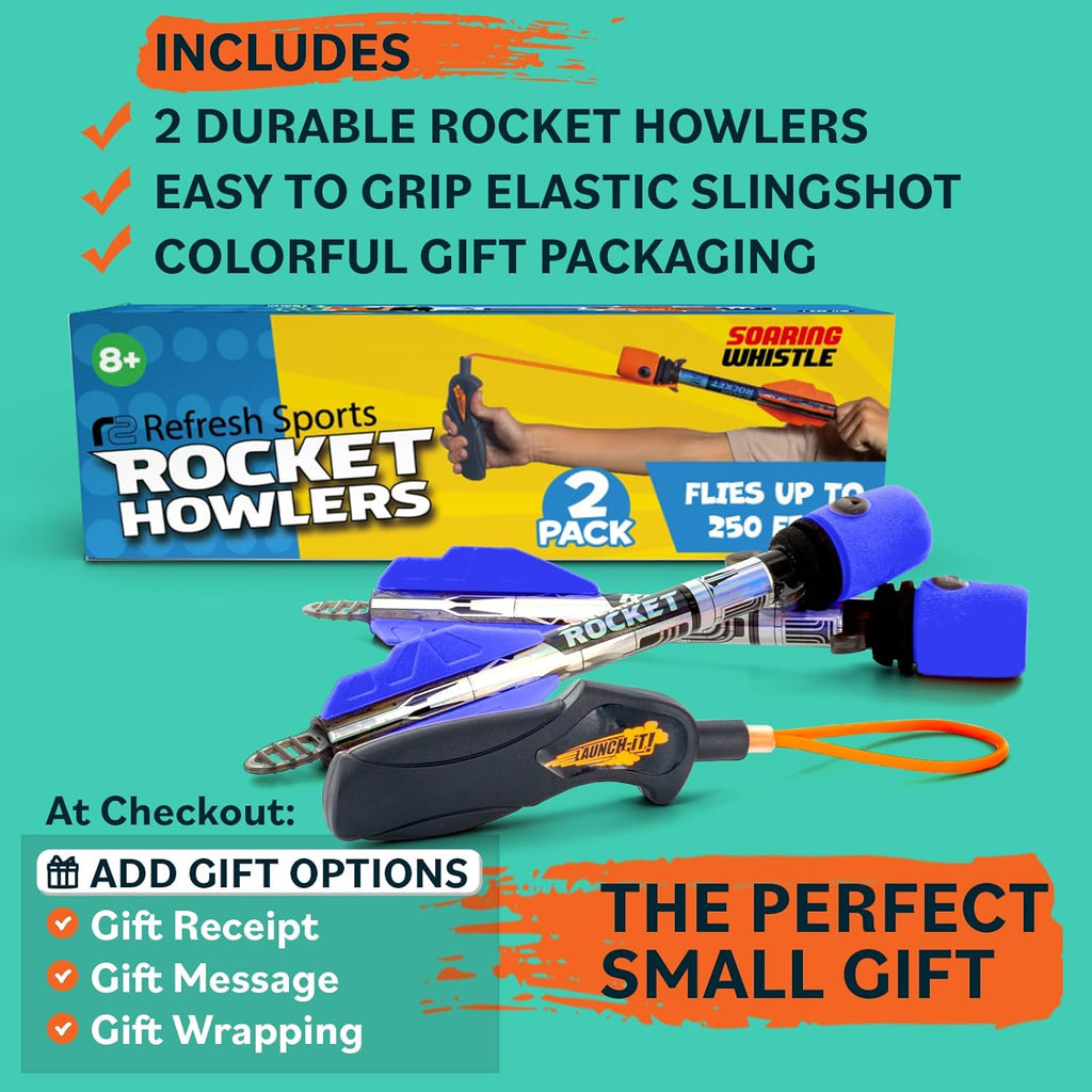 Toy Rocket Launcher - Fun Outdoor Slingshot Rockets for Kids | Perfect Gift for Ages 8+