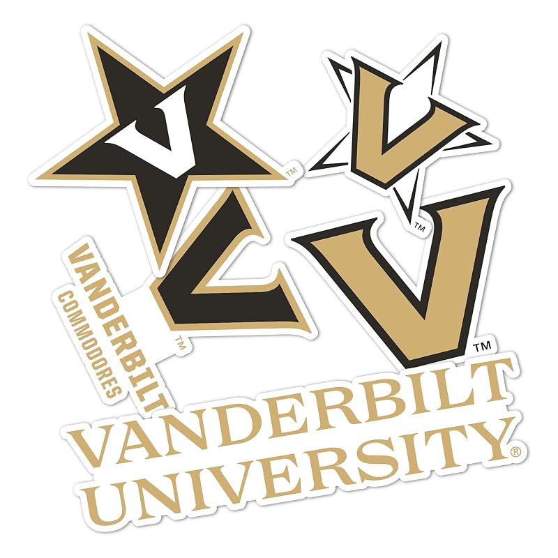 Vanderbilt Commodores Sticker Decal Sheet | Desert Cactus Official Licensed