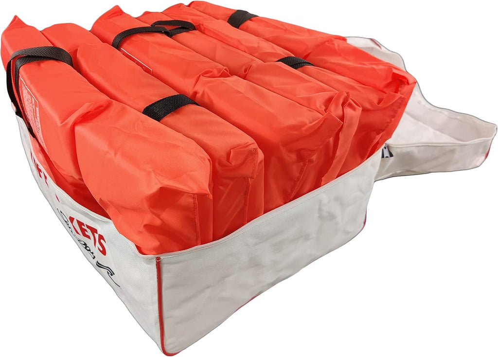 Sea Ray Life Jacket Storage Bag - Heavy Duty Marine Vest for Boats | White Color
