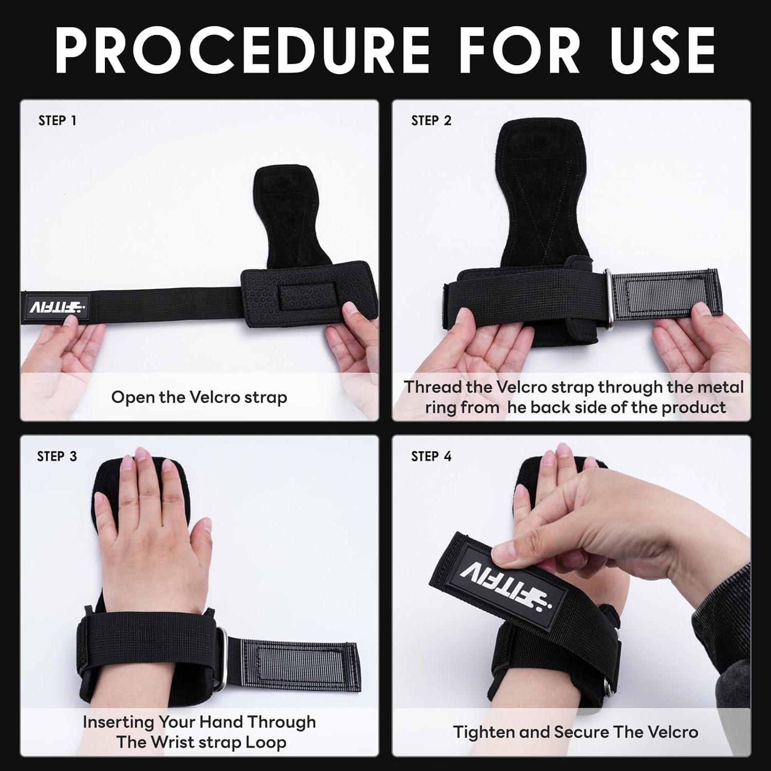 Skiennix Weight Lifting Wrist Straps - Double Leather Neoprene Padded Wraps for Men & Women (Pair)