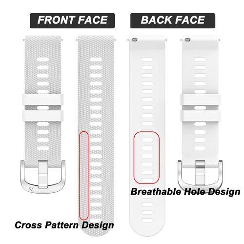 Miimall (3 Pack) Compatible for Garmin Forerunner 255 Silicone Band, 18mm Width Adjustable Soft Silicone Waterproof Replacement Watch Strap Band for Garmin Forerunner 255 Music