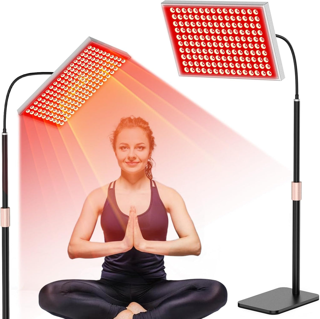 Red Light Therapy Lamp by [Brand Name] - 660nm & 850nm Infrared LED Panel with Adjustable Stand for Home & Gym Use