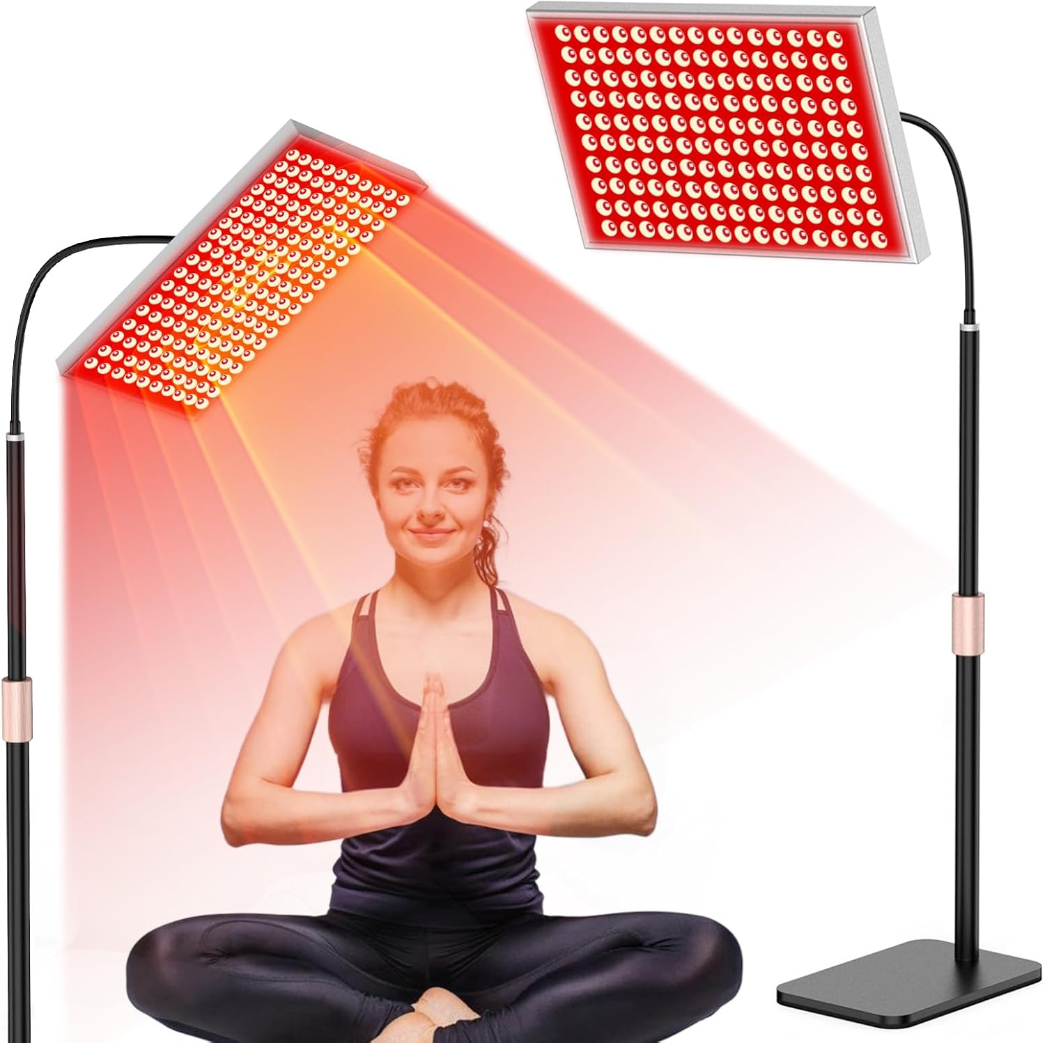 Red Light Therapy Lamp by [Brand Name] - 660nm & 850nm Infrared LED Panel with Adjustable Stand for Home & Gym Use