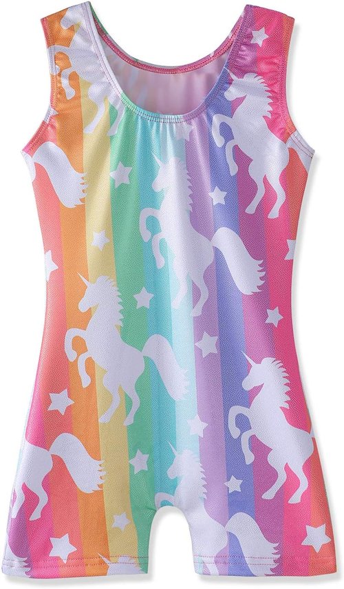 HOZIY Gymnastics Leotards for Girls - Unicorn, Rainbow & Mermaid Designs | Toddler Sizes Available