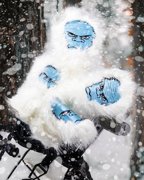 Pins & Aces Yeti Utility Head Cover - Premium, Hand-Made Fuzzy Driver Headcover - Funny, Tour Quality Golf Club Cover - Style and Customize Your Golf Bag (Utility)