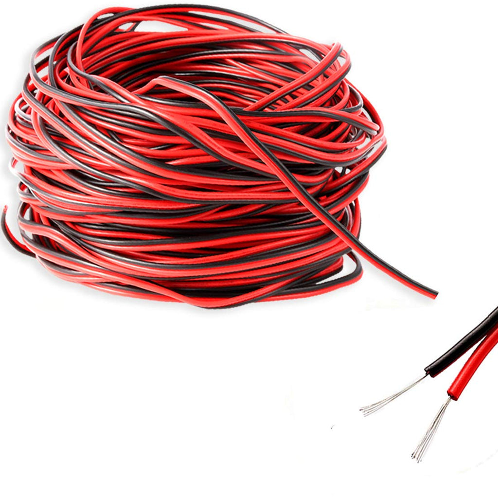 Shangyuan LED Strip Light Extension Cable - 66ft 22AWG 2-Pin Wire for Marine Boat Lighting