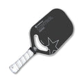 Carbonova Control Series Pickleball Paddle, Black Raw Carbon Fiber with White Grip, Designed in The USA, Professional Grade, 16mm