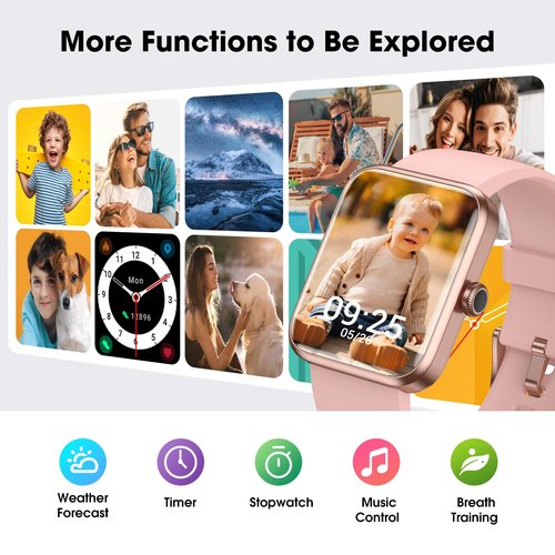Imzuc Fitness Tracker Watch, Step Tracker with Heart Rate, Blood Oxygen Sleep Monitor, 5ATM Waterproof Pedometer, Step Calorie Counter, Health Fitness Watch for Sports, Activity Tracker for Women Men