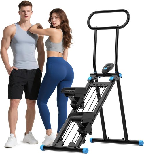 HXD-ERGO Stair Stepper - Adjustable Resistance Vertical Climber for Full Body Workout | Compact & Foldable