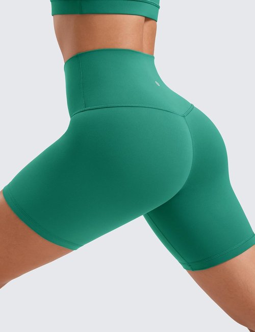 CRZ YOGA Biker Shorts - ButterLuxe High Waisted Spandex for Women's Workout & Running | 6-Inch Length