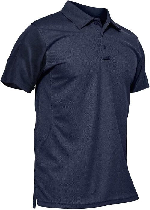 MAGCOMSEN Men's Quick-Dry Polo Shirt - Performance Short Sleeve Tactical Golf Jersey