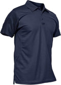 MAGCOMSEN Men's Quick-Dry Polo Shirt - Performance Short Sleeve Tactical Golf Jersey