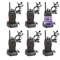 BAOFENG BF-88A Walkie Talkies Handheld FRS Radio License-Free Walkie Talkie for Adults Long Range 16 Channels Two Way Radio with USB C Charger Pack of 6