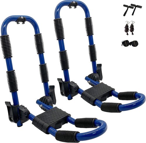 Kayak Roof Rack - J-Style Folding Racks for Car & SUV - Durable & Easy to Install