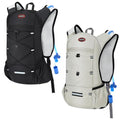 2 Pack Hydration Backpack Pack with 2L Hydration Bladders, TNYSPORT Lightweight Breathable Water Backpack with Multiple Pockets, Reinforced Shoulder Straps for Hiking, Running, Biking (Black and Gray)