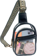 Skiennix Clear Stadium Bag - 3 Pocket Crossbody Sling Backpack | Transparent Concert Fanny Pack