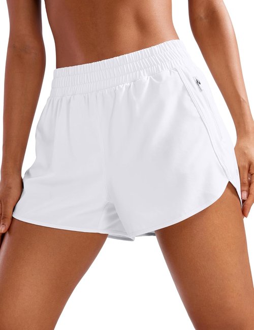 CRZ YOGA Dolphin Athletic Shorts - High Waisted Quick Dry for Running & Workouts | 3" Length