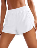 CRZ YOGA Dolphin Athletic Shorts - High Waisted Quick Dry for Running & Workouts | 3" Length