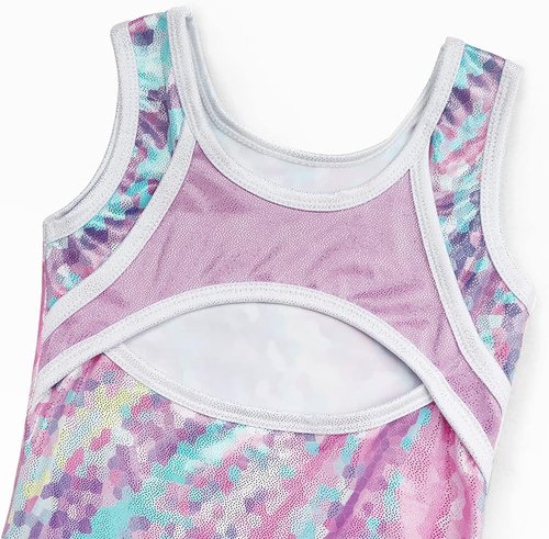 EQSJIU Girls Gymnastics Leotard - Sleeveless Ballet Dance Outfit for Toddlers & Kids (Ages 1-10)