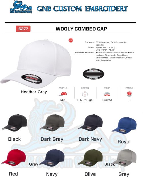 GNB Custom Embroidery | Men's Flex Baseball Cap - Comfortable & Stylish Design - 6277 Model