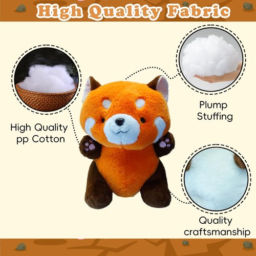 Cute Round Eyes Red Panda Golf Headcover, Animals Plush Golf Club Head Covers, Small Size Fits Hybird and Irons, Large Size Fits Standard 461cc Driver Head