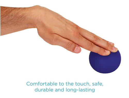 NOVA Therapy Exercise Stress Round Ball - Medium Resistance Stress Balls for Adults & Grip Strengthening, Color Orange