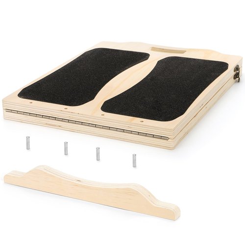 Yarlung Wooden Slant Board for Calf Stretching, Portable Squat Incline Board for Knees Ankle Leg Heel, Adjustable 5 Angles Calf Stretch Wedge for Exercise, Physical Therapy