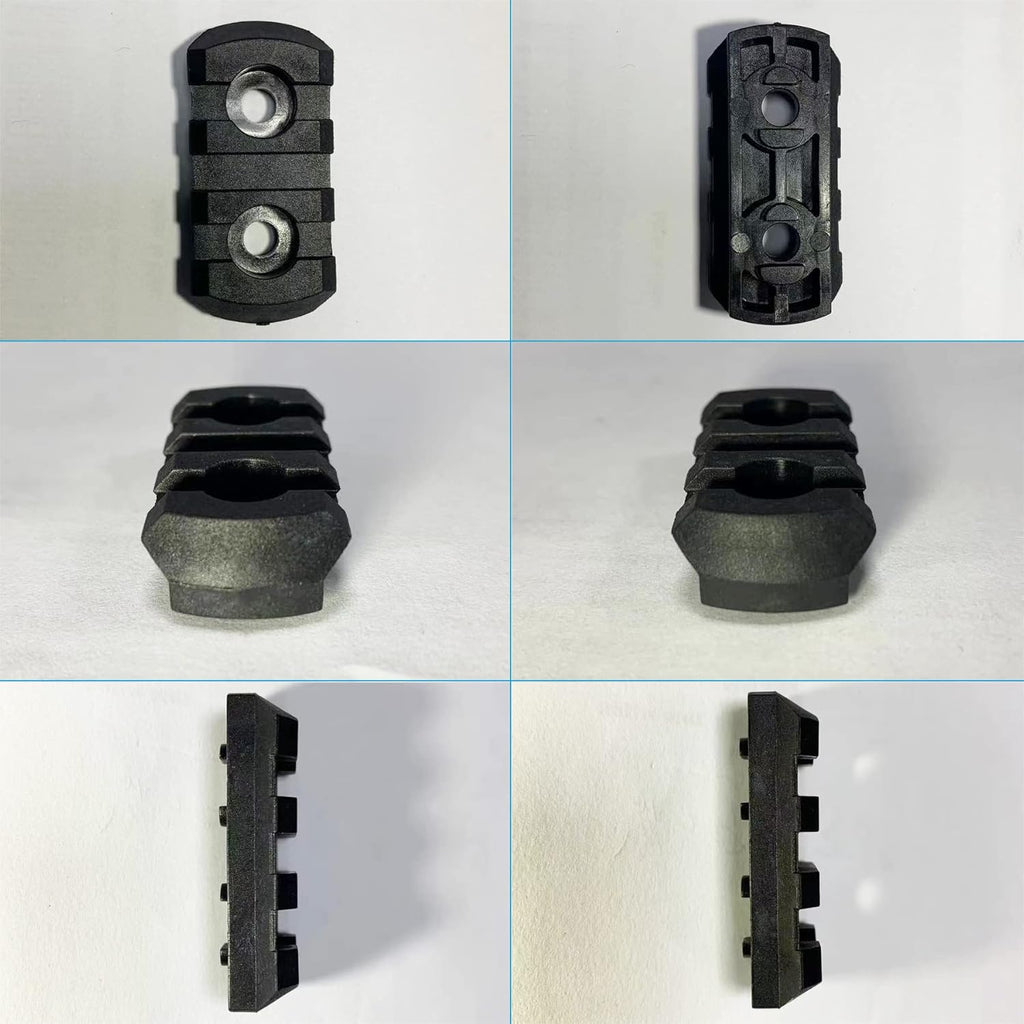 Picatinny Rail - 3, 5, 7, 9, 11, 13-Slot Mlok Polymer Section with Offset Mount, T-Nuts & Allen Wrench