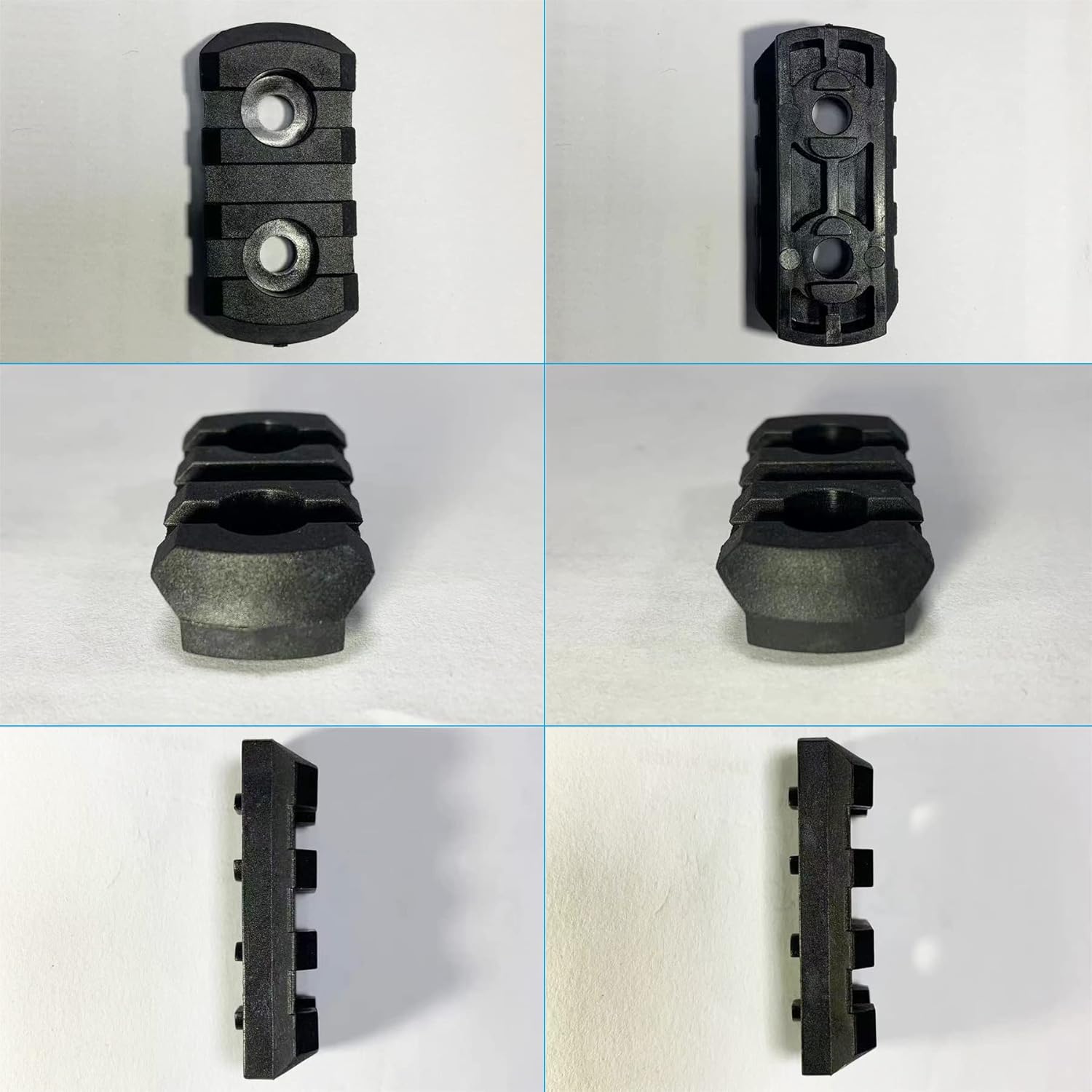 Picatinny Rail - 3, 5, 7, 9, 11, 13-Slot Mlok Polymer Section with Offset Mount, T-Nuts & Allen Wrench