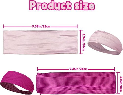HAIOLORPRO 8PCS Workout Headbands - Non-Slip, Elastic & Soft Wide Bands for Running, Yoga & Daily Use