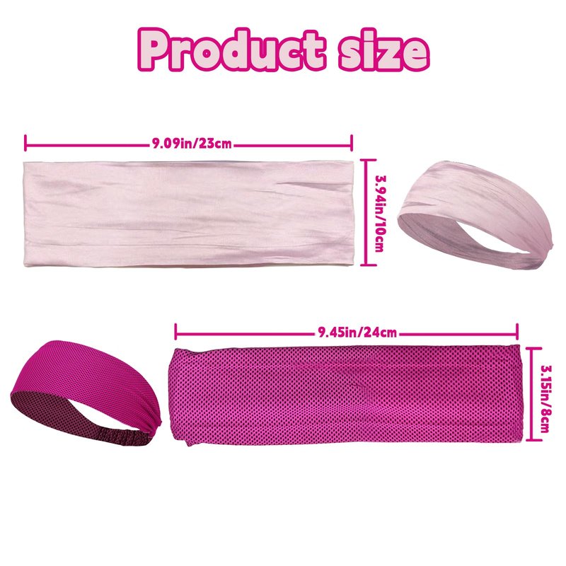 HAIOLORPRO 8PCS Workout Headbands for Women Non Slip, Elastic Thick Head Bands, Stretchy Soft Wide Headbands for Women Men for Running, Workouts, Yoga, Daily Use