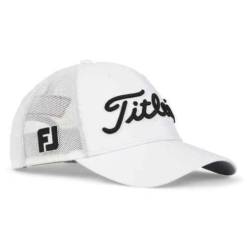 Titleist Tour Performance Mesh Golf Hat, White/Black