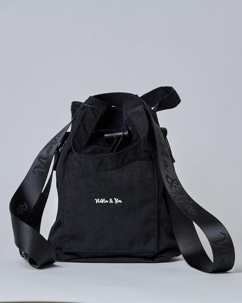NoNa & Bee Water Bottle Holder - Hands-Free Crossbody Carrier Bag with Phone Pocket | Black