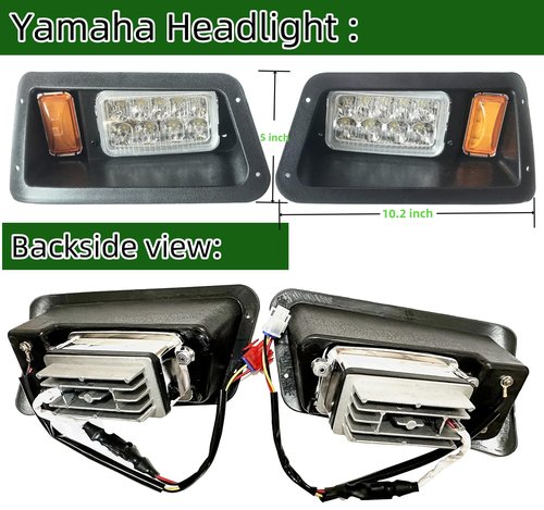 Golf Cart LED light compatible with Yamaha G14, G16, G19, G22 Golf Cart LED Headlight and Tail Light Kit