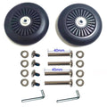 1 Pair/2pcs Luggage Suitcase Replacement Wheels 100mm/3.94in, Thk24mm Rubber Swivel Caster Wheels for Inline Outdoor Skate w/ 6mm Bearings Repair Kits (OD100xThk24mm/3.94x0.94in)