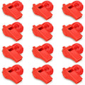 Hipat Red Emergency Whistles with Lanyard, Loud Crisp Sound Plastic Whistles Bulk Ideal for Outdoor Sport，Lifesaving，and Officials