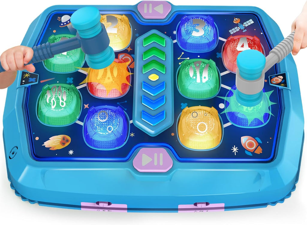 Whack Game Mole | Interactive Pounding Toy for Toddlers | 3 Modes, 2 Hammers, Sound & Light | Ages 3-8