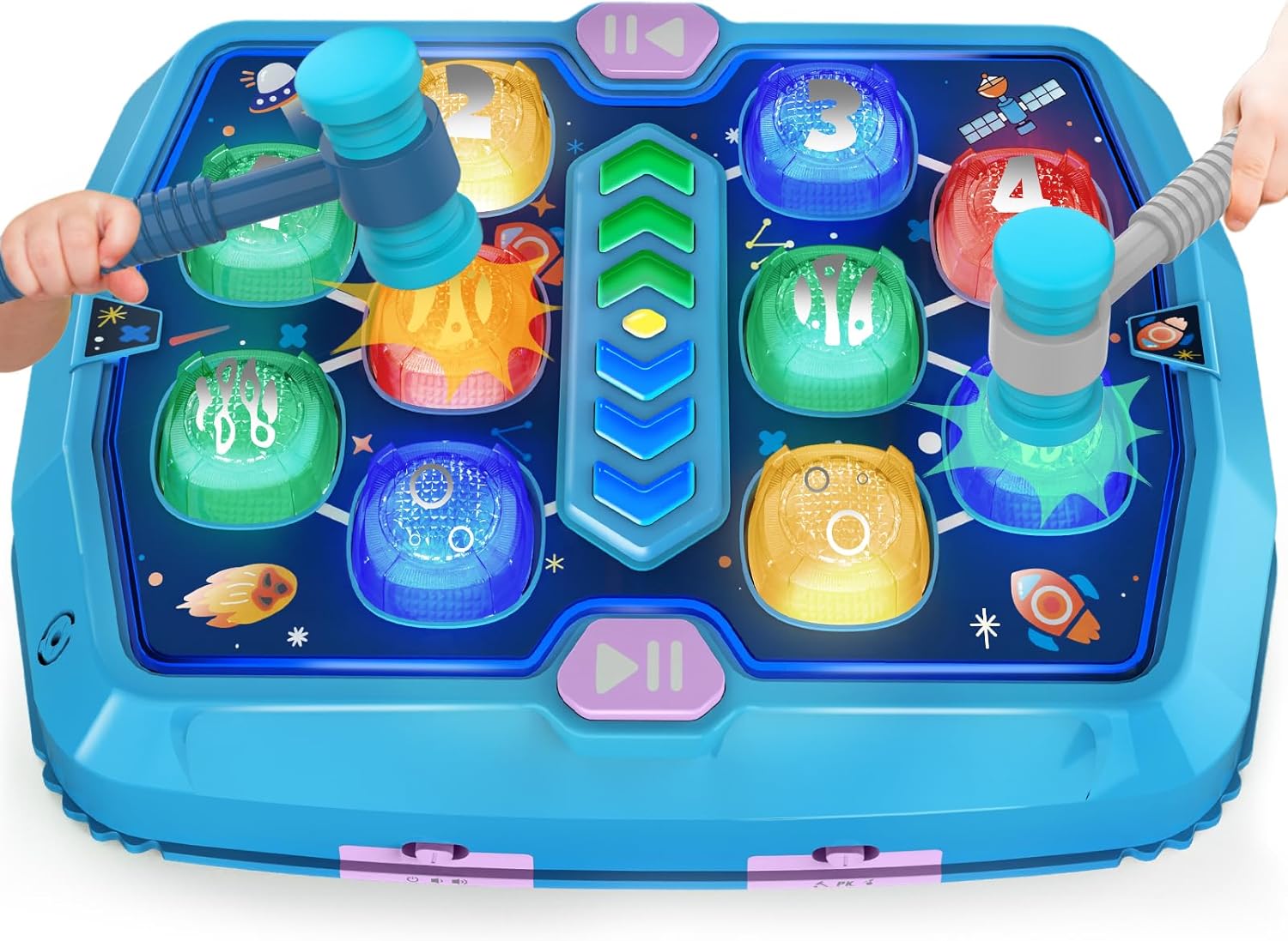 Whack Game Mole | Interactive Pounding Toy for Toddlers | 3 Modes, 2 Hammers, Sound & Light | Ages 3-8
