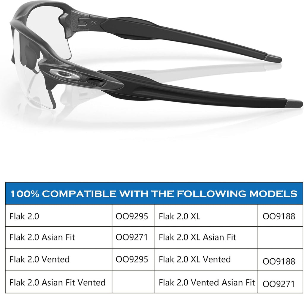 Oakley Replacement Earsocks & Nosepieces Rubber Kit - Compatible with Flak 2.0 & Flak 2.0 XL